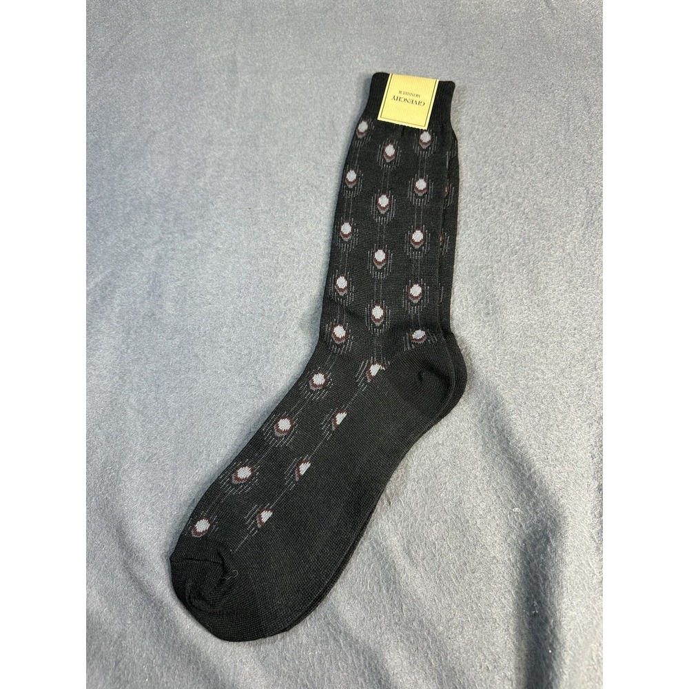 Givenchy Monsieur Socks Mens Size 10-13 Pattern Dress Business Acrylic Nylon - Picture 4 of 6